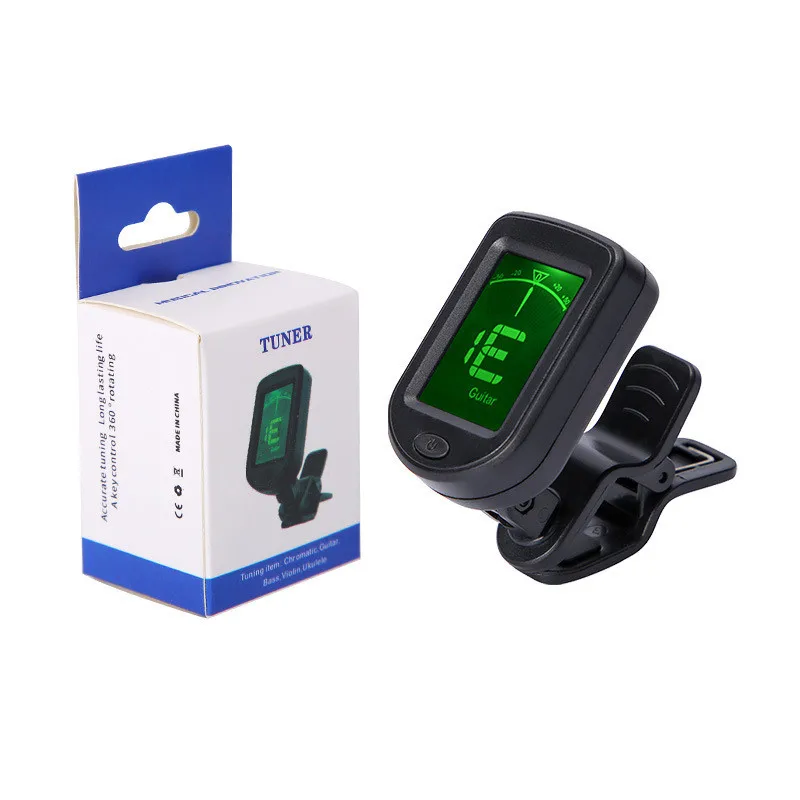 Universal Clip-On Electronic Tuner with LCD Display