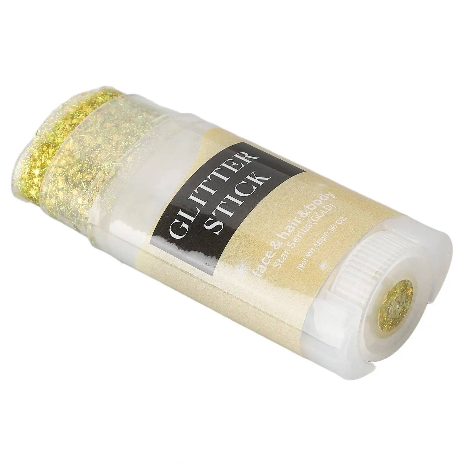 Long-Lasting Gold Glitter Stick Gel for Festivals-Sparkling Chunky Portable Sequin Decoration