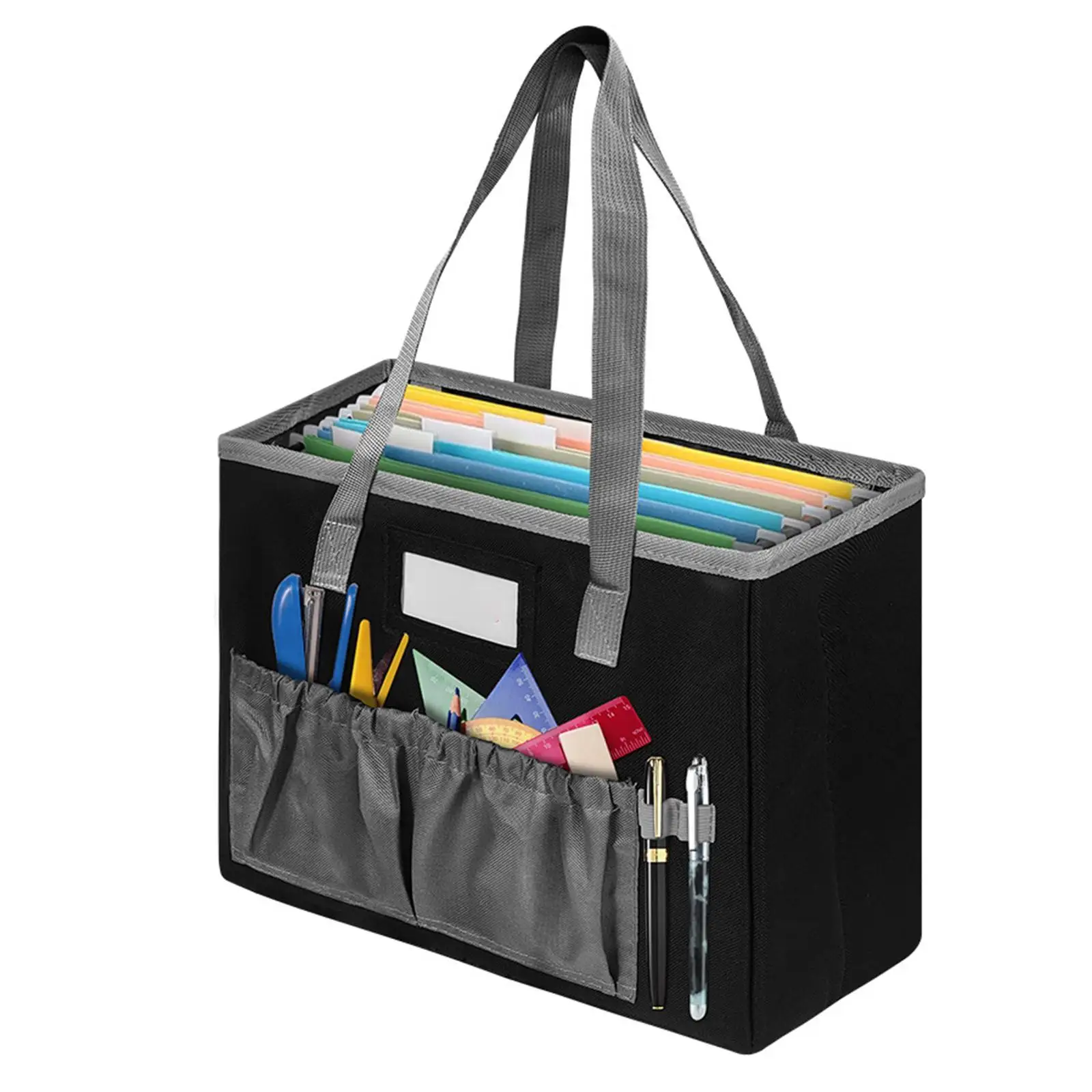 Folder Storage Bag Hanging Filing Box Large Capacity Desktop File Organizer Box Document Storage Organizer for Cabinet Papers