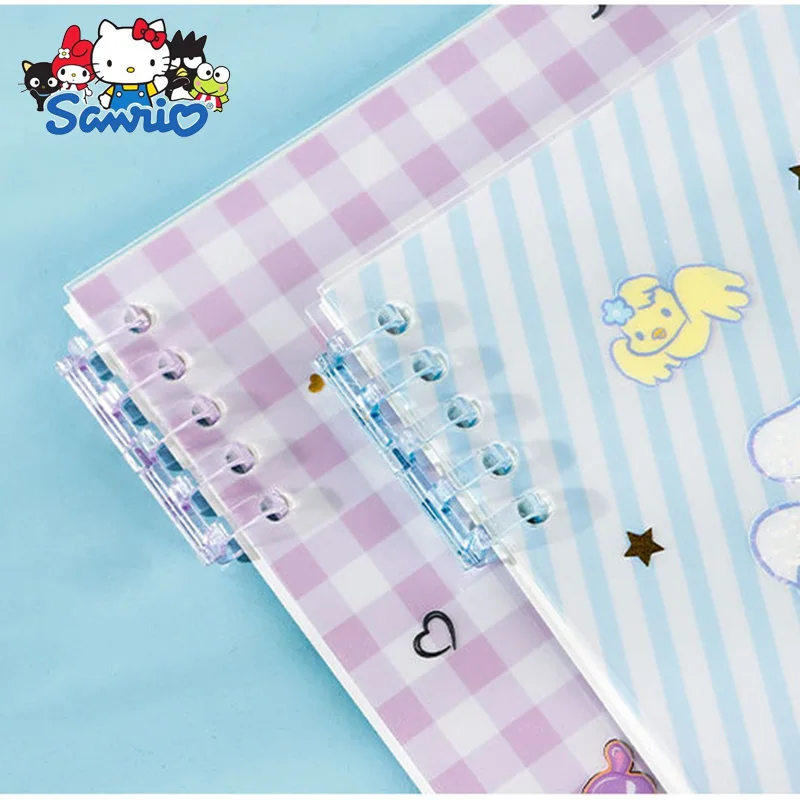Sanrio a5 b5 Cadernos Kuromi Cinnamoroll Notepad Diário Semanal Agenda Planejador Folhas Soltas Livro Papelaria Material Escolar Pcs - Imagem 5