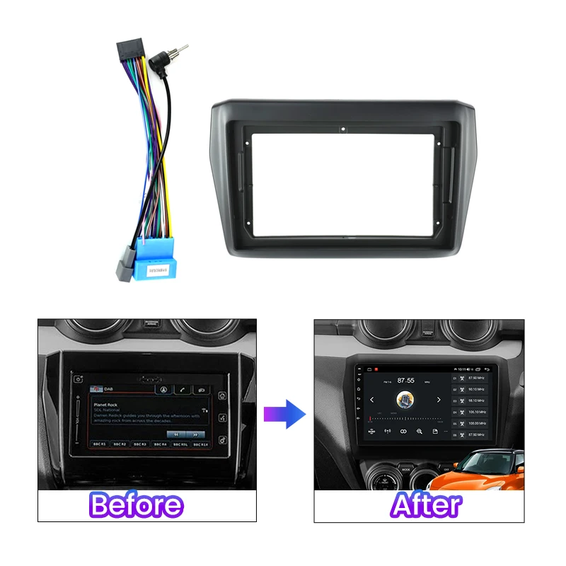 Ű Ʈ  2Din Radio Fascia 2003-2010 2011-2015 2016-2020 ׷ г  ġ  ŰƮ   
