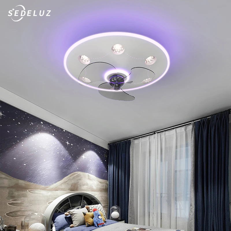 Modern Ceiling Fan Led Acrylic Lamp Is Suitable For Bedroom, Dining Room And Living Room.
