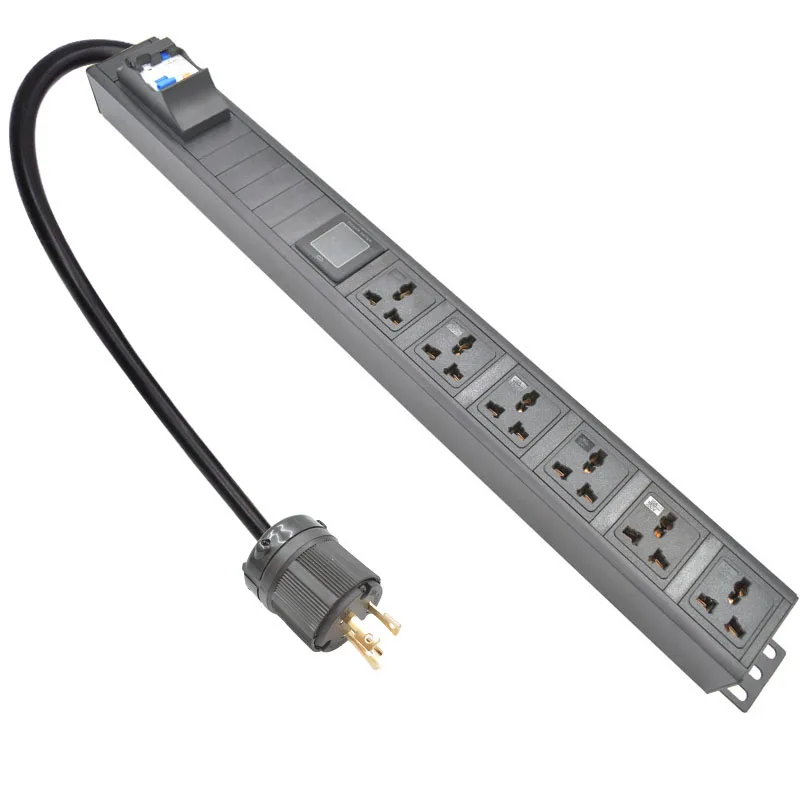 

PDU Power Strip 16A Audio Noise AC Power Filter Power Conditioner Power Purifier Surge Protection 6 Universal Outlets ammeter