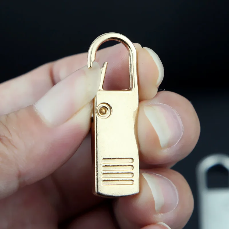 Zipper Head Metallic Luggage Accessories Metal Zipper Puller Detachable Puller Down Jacket Coat Bag