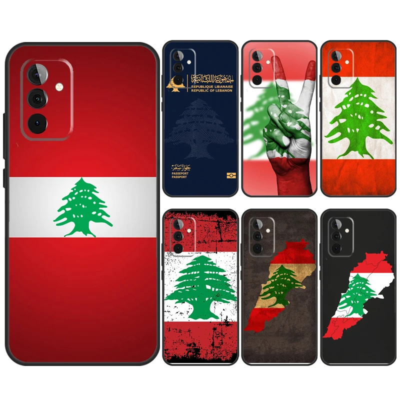 Lebanon Flag Map Case For Samsung Galaxy A32 A52 A12 A14 A34 A54 A51 A71 A15 A25 A35 A55 A53 A33 A13 Cover