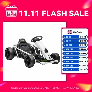 HOMCOM 24V Electric Go Kart for Kids with Music, Horn Honking, Slow Start