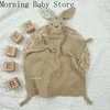 Baby Comforter Cute Baby Rabbit Cat Muslin Towel Soft Cotton Sleeping Dolls Soothing Cloth Blanket Newborn Appease Towel Bibs 6