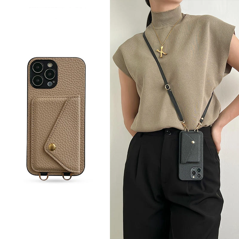 Iphone 13 Pro Max Crossbody Wallet Case Iphone Case Strap Card Holder Luxury Aliexpress