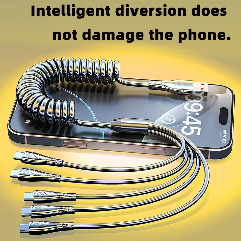 كابل بيانات زنبركي من النوع C مثبت على السيارة، كا...