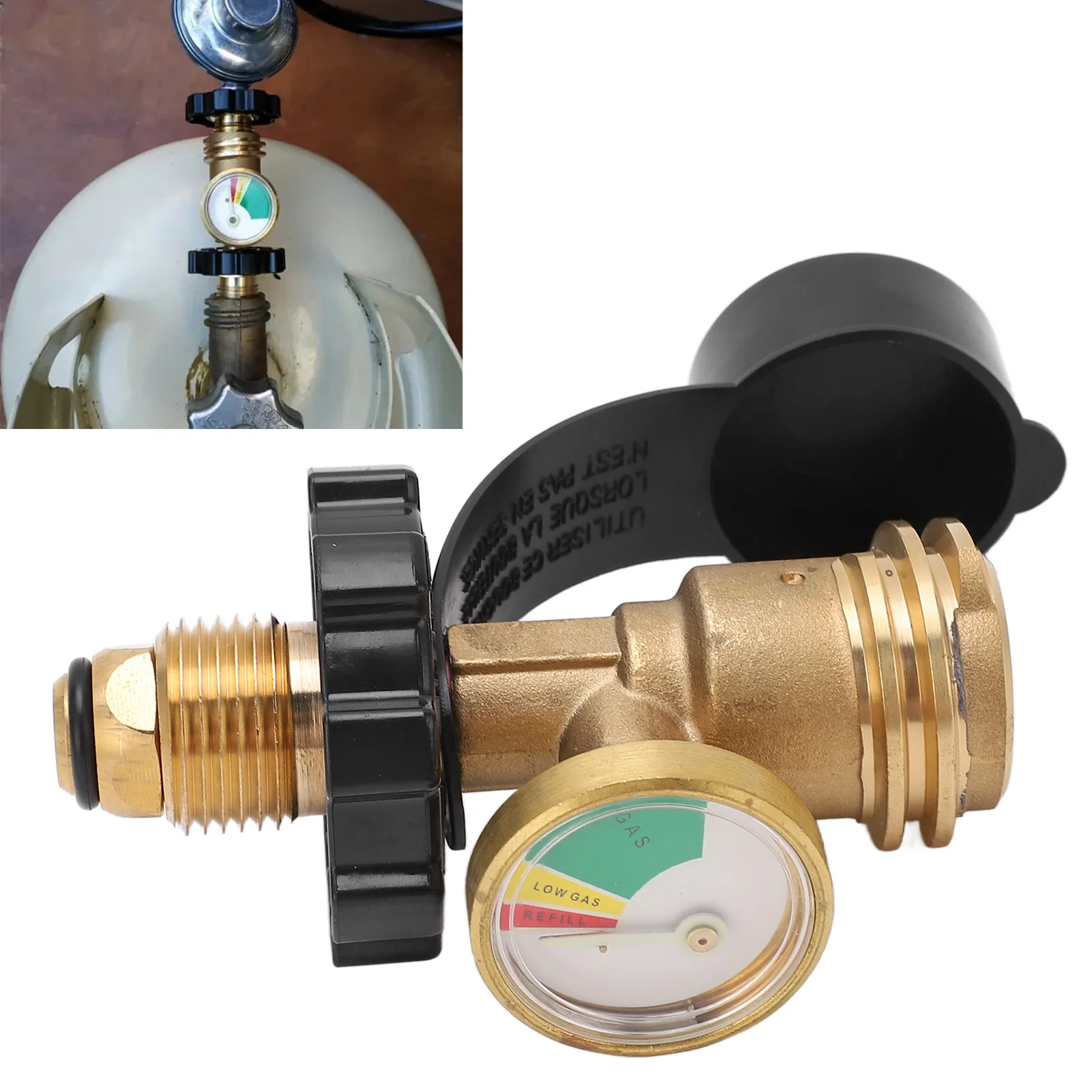 Propane Tank Adapter Long Service Life Propane Tank Gas Gauge Leakage Detector for Gas Working