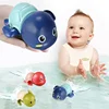 Baby Bath Toys Classic Chain Clockwork Swimming Turtles Dolphin Bath Toys For Kids Floating Wind Up Toys Swimming Accessories 3