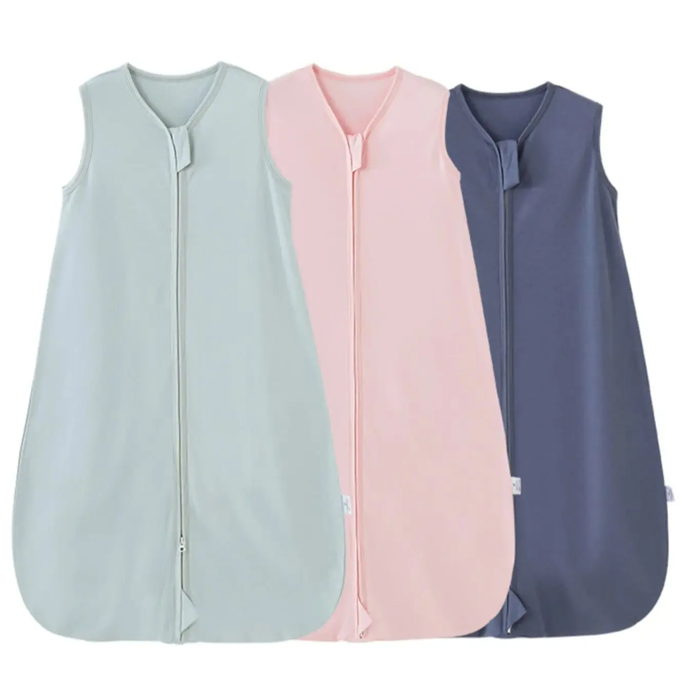 0.5TOG Summer Comfort Baby Sleepsack Unisex Babe Boy Girl Bamboo Cotton Sleeveless Vest Knitted Sleeping Bag Bedding Sleepwear