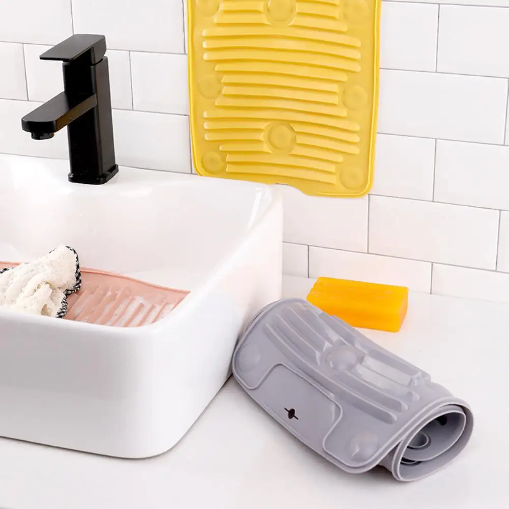 Laundry Board 1~5PCS Silicone Foldable Non-Slip Laundry Board Laundry Mat For Hand Washing Clothes Portable Cleaning Board