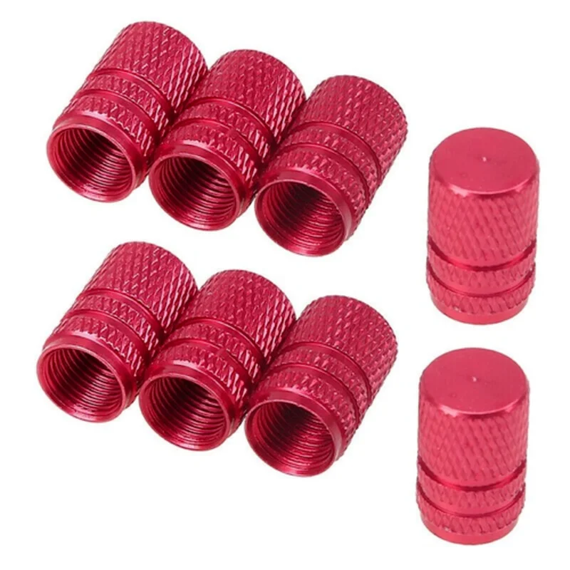 

8x Aluminum Alloy Red Car Wheel Tire Valve Stem Air Caps Dust Cover Protector