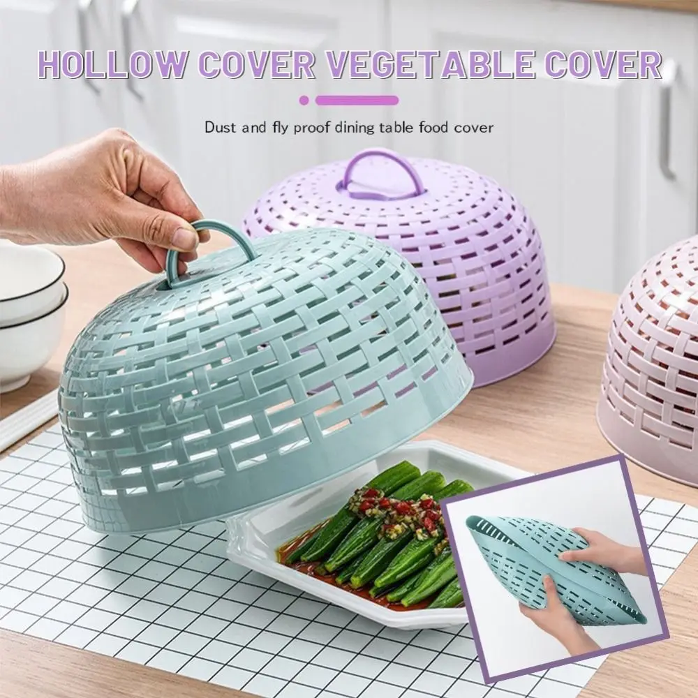 

Kitchen Accessories Food Cover Dining Table Anti Mosquito Fly Dustproof Vegetable Cover Plastic Round Mesh Cage Home Kitchen