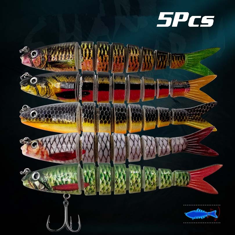 5Pcs/Box Sinta king Wobblers Fishing Lures Jointed Crankbait Swimbait Popper  Hard Artificial Bait For Fishing Tackle Lure