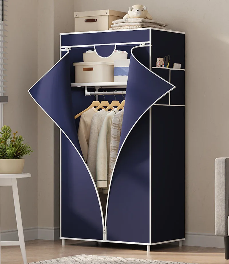 خزانة ملابس صغيرة بسيطة مقاومة للغبار، قماش غير من...