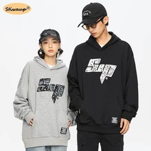 

Women's Trendyol Graphic Hoodie Oversize Men Spring 2022 Letter Embroidered Loose Casual Couple Hippie Grunge Clothes for Women
