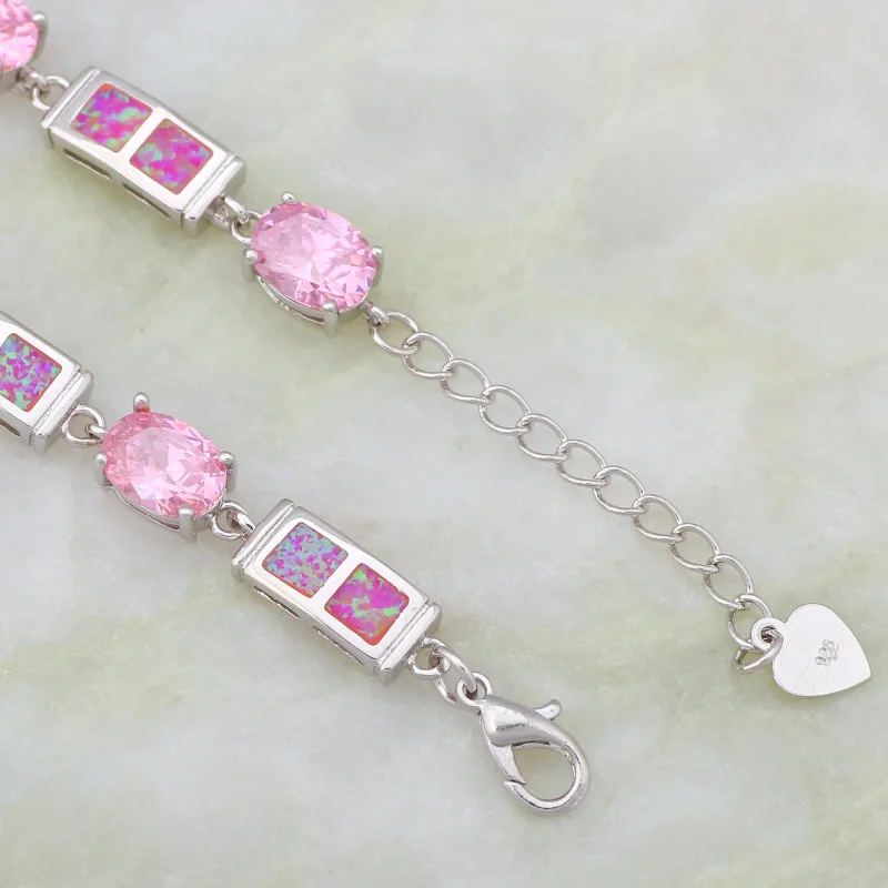 JLB258 New Arrival Multi-color Fire Opal and Colorful Zircon Concise Style Bracelet High Quality Ladies Jewelry Gift