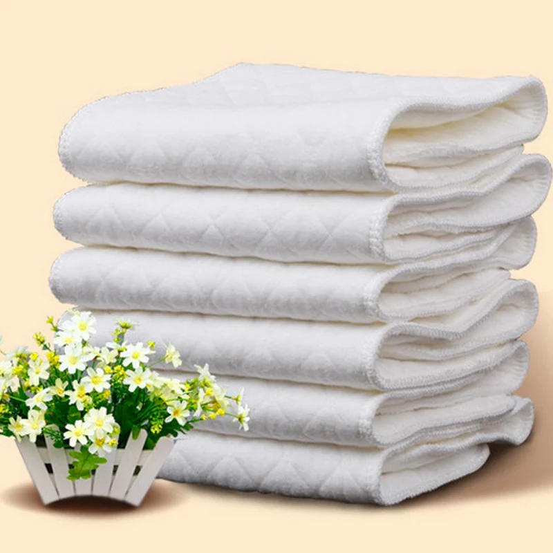 Disposable Diaper Liner Baby Nappies Reusable Baby Infant Newborn Cloth Diaper Nappy Liners Insert 3 Layers Cotton