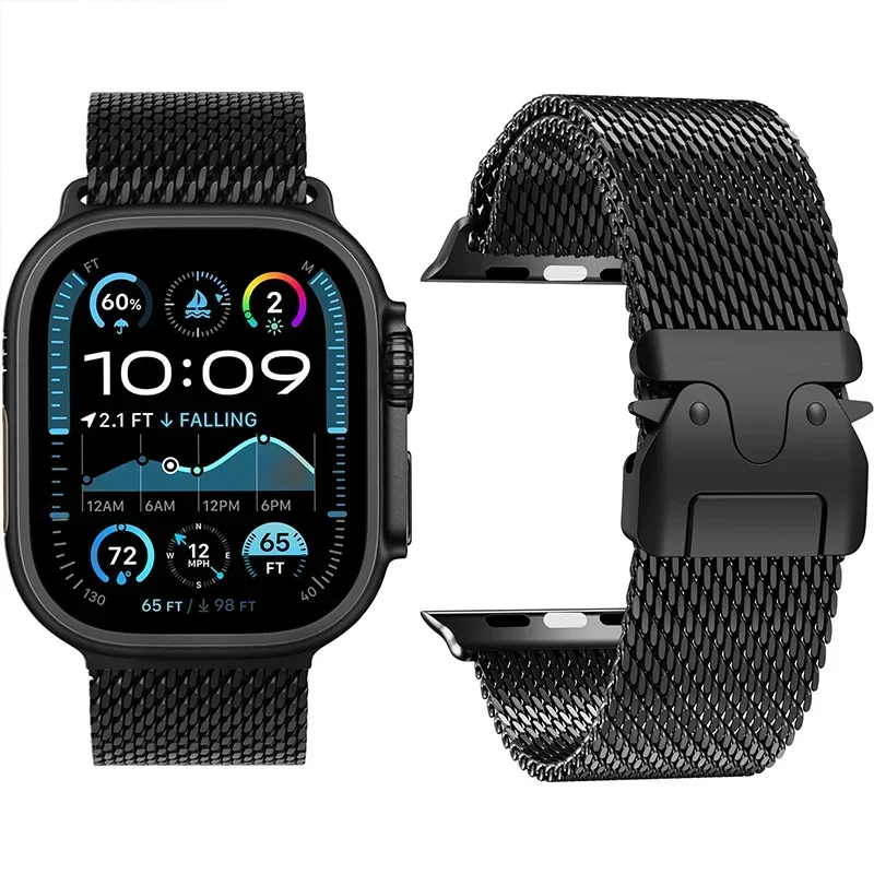 Premium Titanium Milanese Loop Watch Strap - Elegant and Durable Accessory