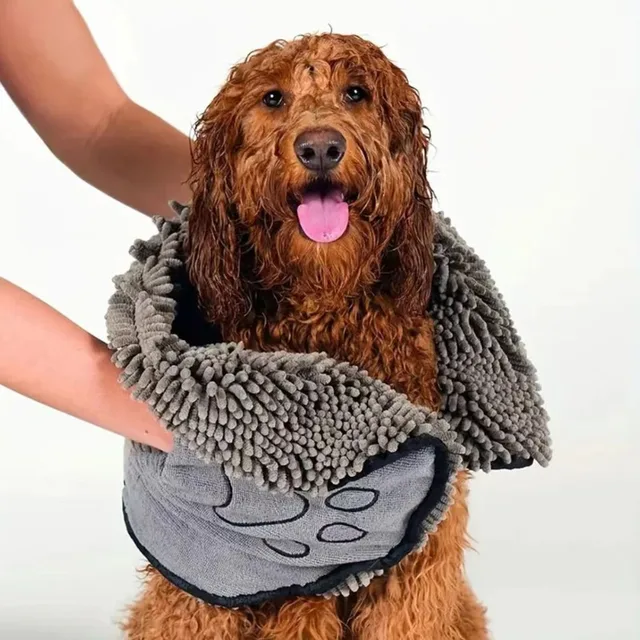 Thick Pet Bath Towel with Super Absorbent and Quick Drying Properties Suitable for Cat and Dog Grooming and Care 4