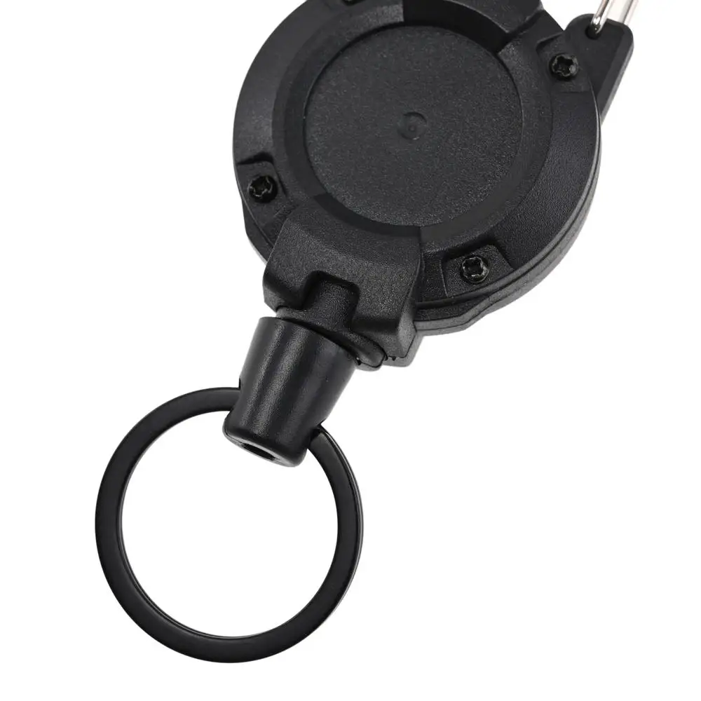 Retractable Badge Reel Outdoor Climbing Buckle Keychain Strap Tactical Id Badge Reel Strap Steel Retractable Rope