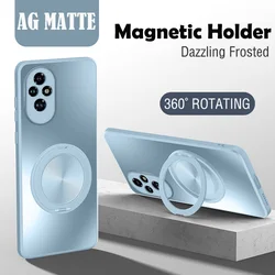 Cover Rigido Matte Shockproof Premium con Supporto Magnetico per Smartphone