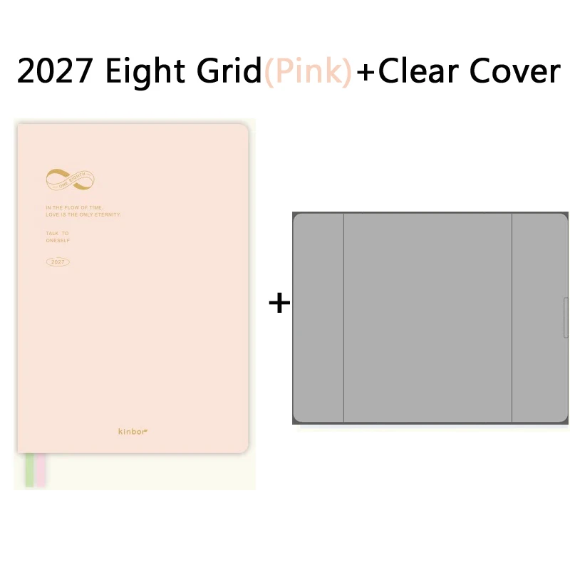 Kinbor Weekly Agenda Planner with 8-Grid & Timeline Layout on Premium Paper