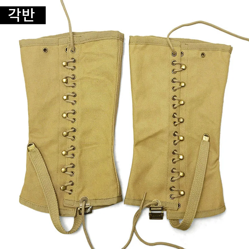 남성용 육군 캔버스 각반 가방, 카키색 야외 러닝백, 밀리터리 레깅스, 하이킹 훈련 및 운동 등반 레그 워머