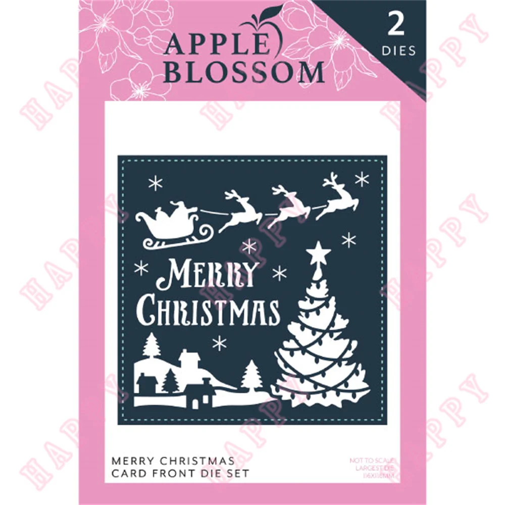 

Arrival Merry Christmas Card Front Decoration For DIY Scrapbooking Diary Album Paper Template Greeting Card Embossing Handcraft