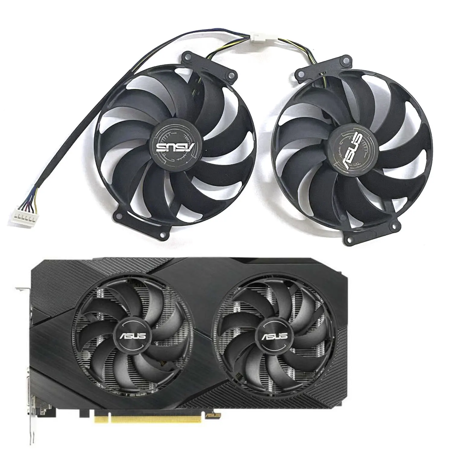 Placa Gráfica Ventilador de Refrigeração Fdc10h12s9-c T129215su 6pin 90 mm para Asus Rtx 2060 2070 Gtx 1660 1660ti Dual Evo Novo