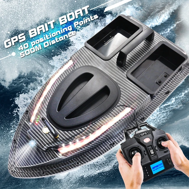V010 Bait Boat Upgraded Version V900 40 Points GPS Dual Hoppers 500M Auto  Return Carp Fishing Boat With Steering Light - AliExpress