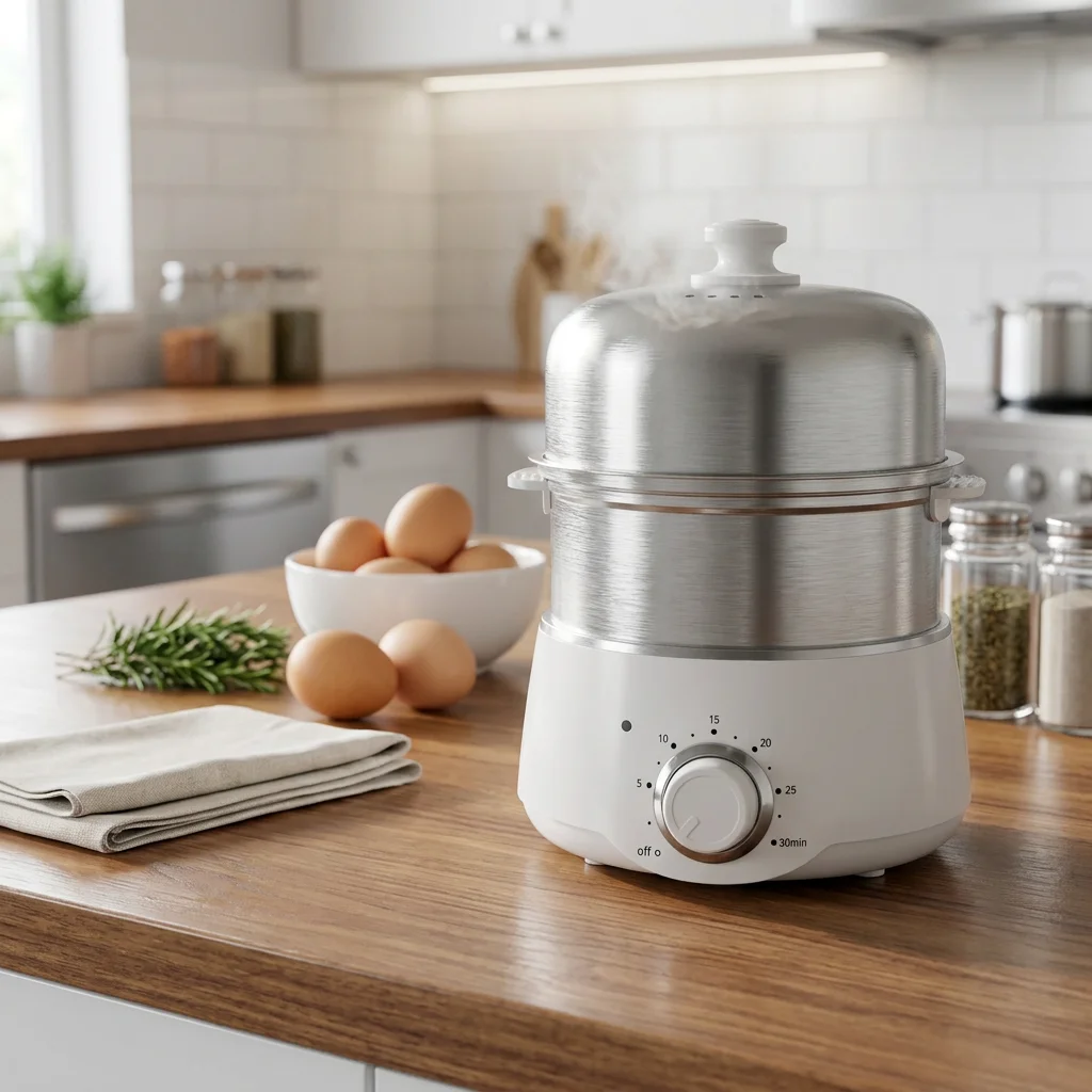 Egg Cooker with Timer - 14 Egg Capacity Electric Steamer for Hard Soft Boiled, Poached, Scrambled Eggs & Omelets, Auto Shut Off 6