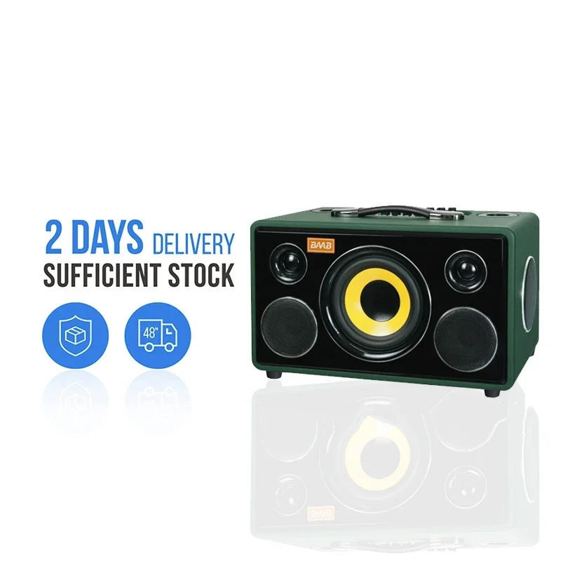 

High Power Wireless Bluetooth Speaker Outdoor Portable Square Dance Belt Dual Microphone Surround Subwoofer Sound System USB/TF