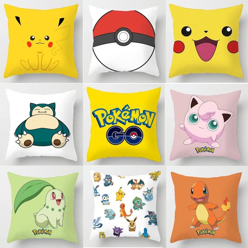 Pokemon Pillow Case Home Decor Pokemon Covers Pikachu Pillow Anime