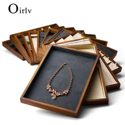Oirlv Jewelry Tray Jewelry Display Tray Solid Wood Ring Necklace Bracelet Storage Tray Shop Use Pallet