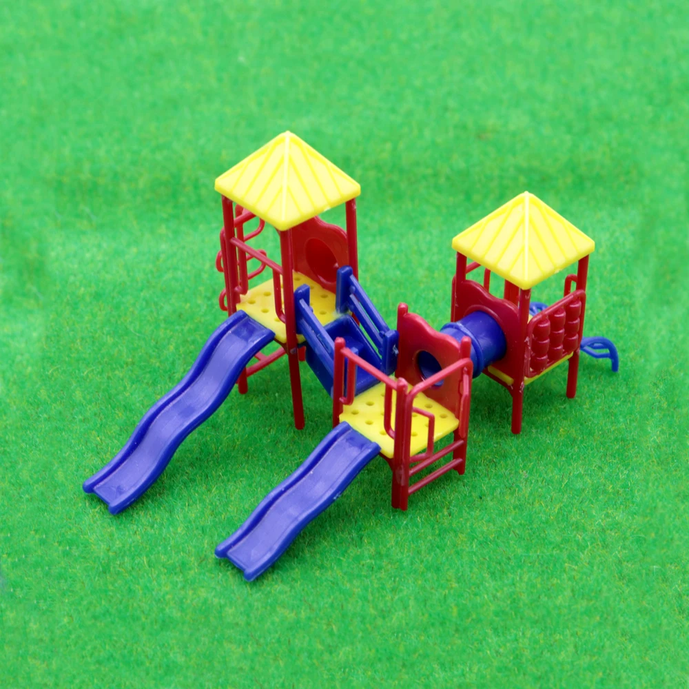 DIY HO N Scale 1:87 1:150 Children Playground Park with Slides Set For Architectural Building Models Scenery Layout