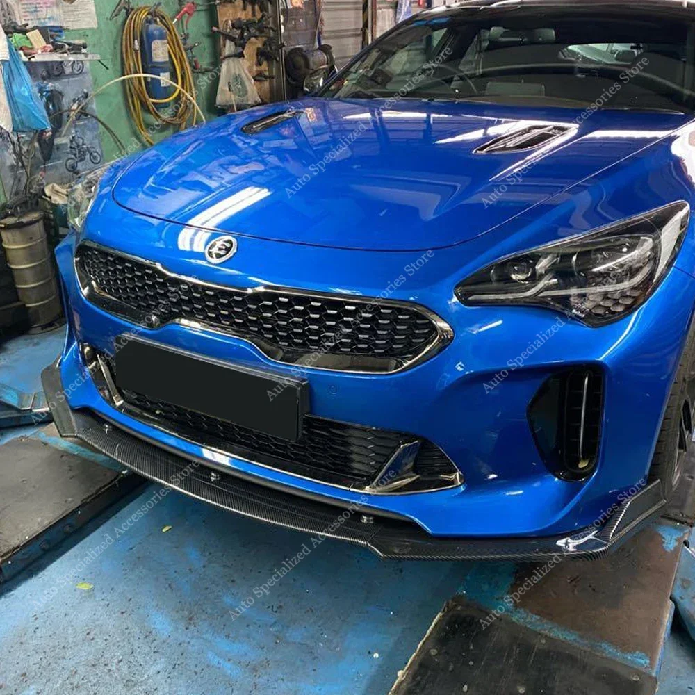 

For KIA Stinger 3Pcs Car Front Bumper Lip Spoiler Splitter Diffuser Stinger CK GT 2.0 3.3 TGDI CRDI 2018-2023 Bodykits Tuning