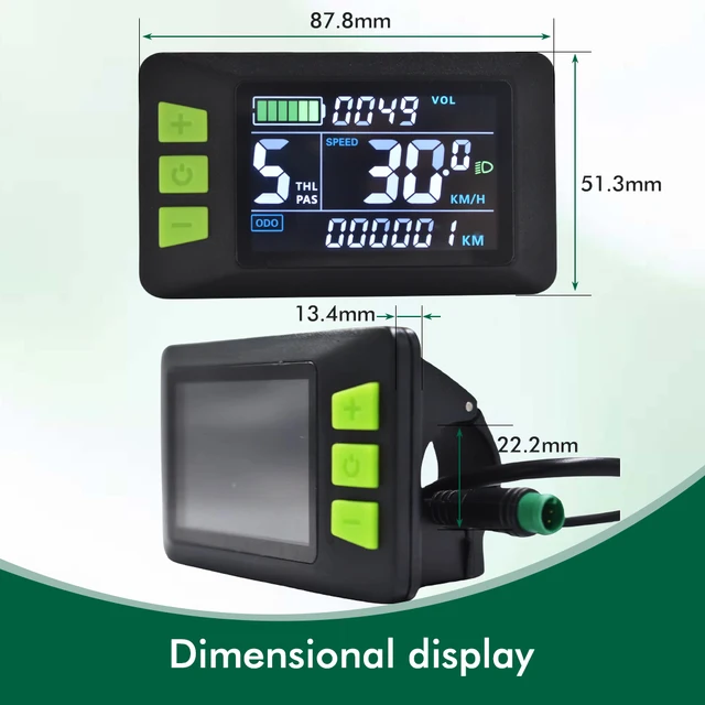 UART2 P3C étanche vélo électrique LCD affichage compteur E Scooter panneau LCD avec USB UART pour pièces de vélo électrique de montagne (5PIN) 1