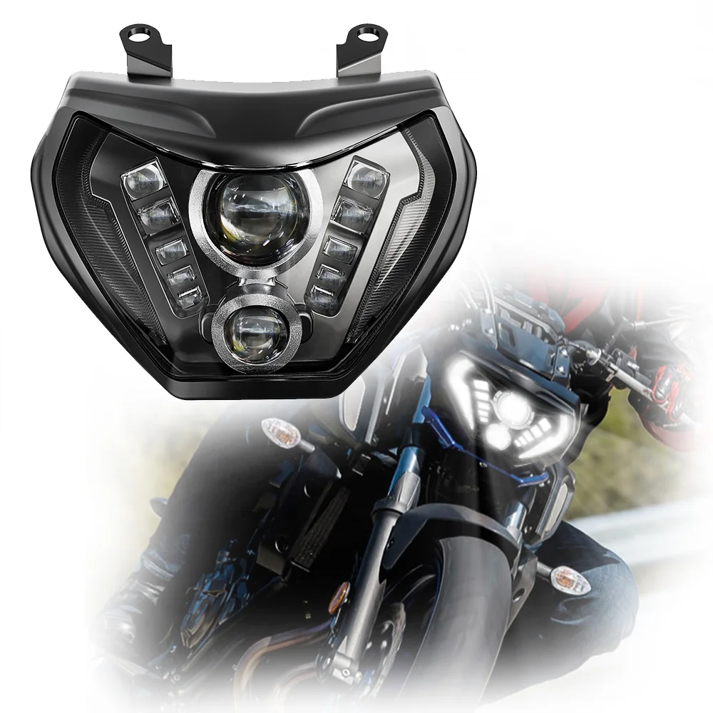 

Yamahs MT07 2018 2019 High Low Beam Motorsports LED Headlight projector For MT 09 FZ 09 MT09 FZ09