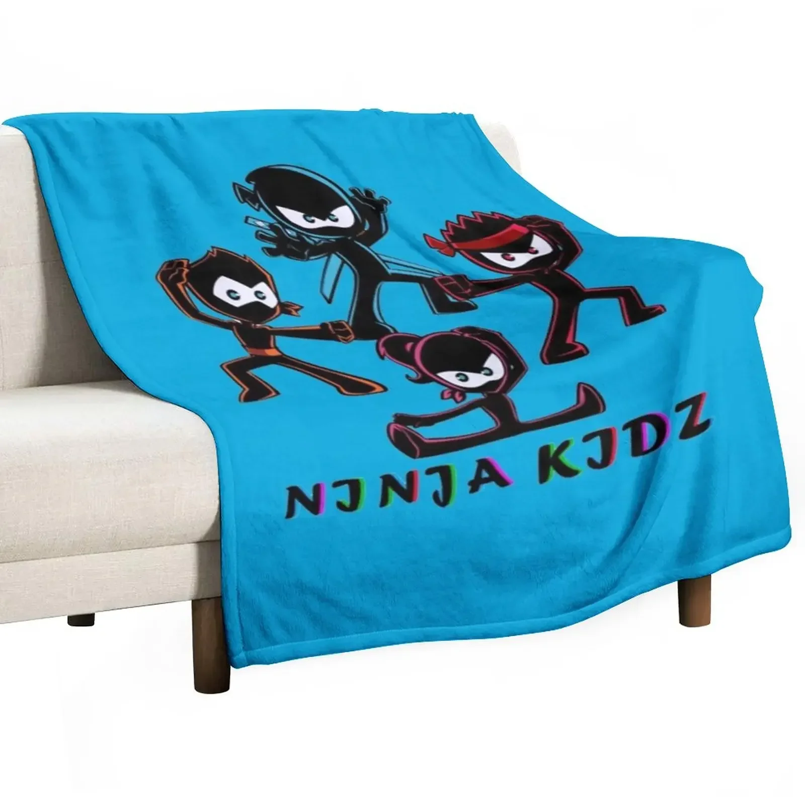 

ninja kidz Throw Blanket Loose bed plaid Tourist Blankets