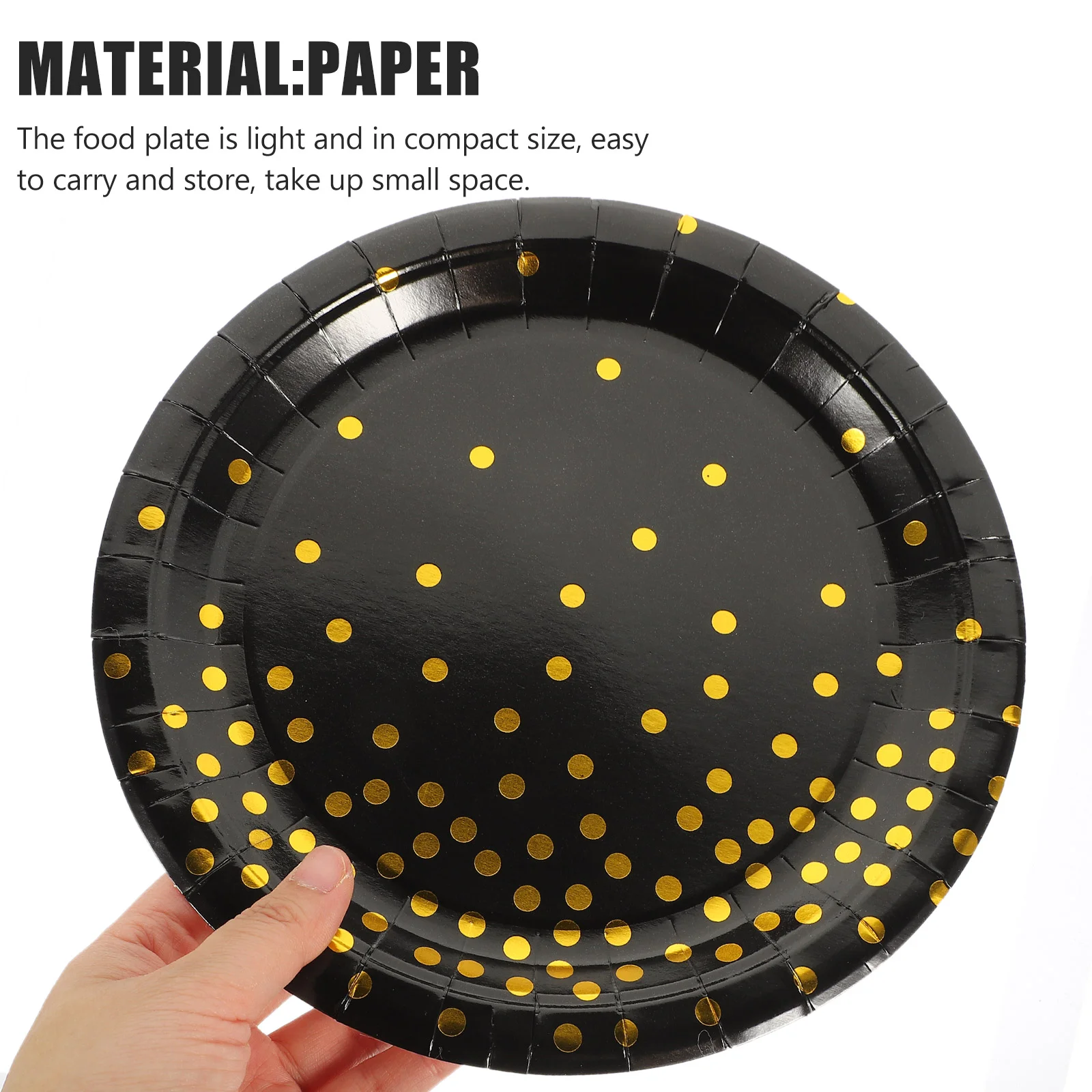 16 Pcs Paper Tray Black Plate Serving Utensils Halloween Plates Party Supplies Cake