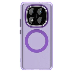 Matte Wireless Charging Case with Translucent Design for Redmi 14C (Purple)