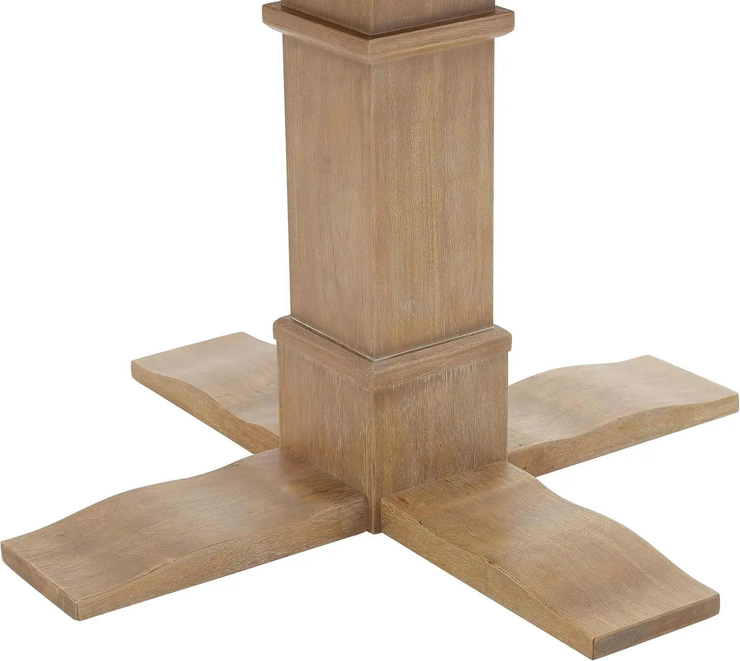 Joanna Modern Farmhouse Round Wood Dining Table, Rustic Brown