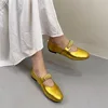 Birkuir Retro Flats Mary Jane Shoes For Women Genuine Leather Round Toe Boat Slip On Loafers Shoes Luxury Casual Lazy Shoes
