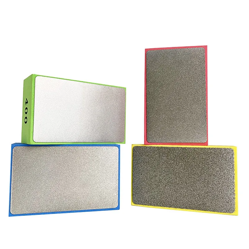 4 teile/satz Diamant Hand Polieren Pads Fliesen Glas Schleif Schleifen Block Pad Stein Marmor Keramik 60/100/200/400 Körnung – Detail 14