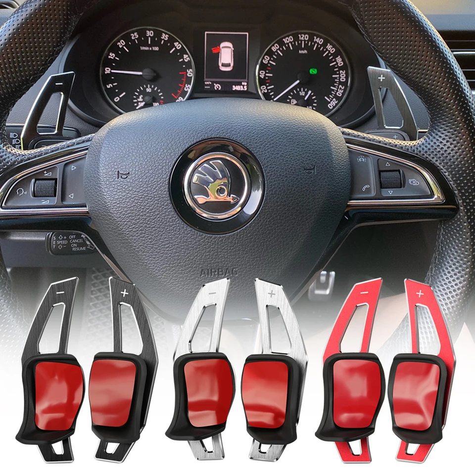 for Skoda Octavia A8 MK4 Karoq Kodiaq RS VRS ENYAQ IV Car Steering Wheel  Paddle Shifter Cover ABS Trim Accessories - AliExpress 34 ステアリング ホイール パドル シフター Compatible With Skoda For Scala For Karoq For