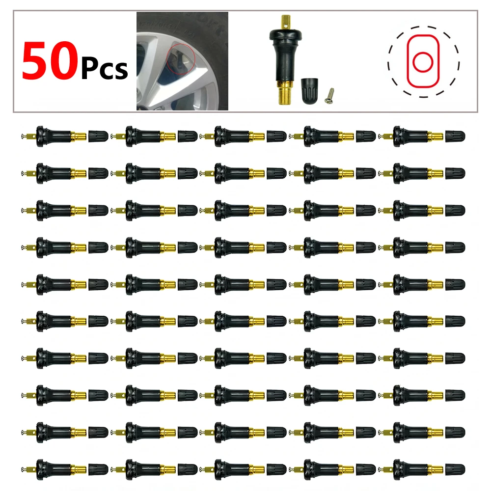 50 stücke Gummi Sensor TPMS Reifendruck Werkzeug Auto Ventil Stem Zubehör Reifen Rad Tragbare NEUE – Detail 1