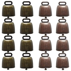 16PCS Cow Horse Sheep Grazing Copper Bells Small Brass Bells Cattle Goat Farm Loud Bell Long Distance Horse Iron Bells